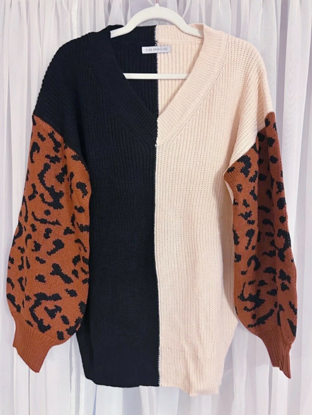 MISS SPARKLING COLORBLOCK SWEATER